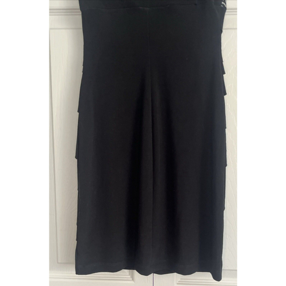 B. Smart Juniors‎ Sleeveless Black Plunge Bodycon Sequin Cocktail Dress Sz Small - Picture 10 of 16